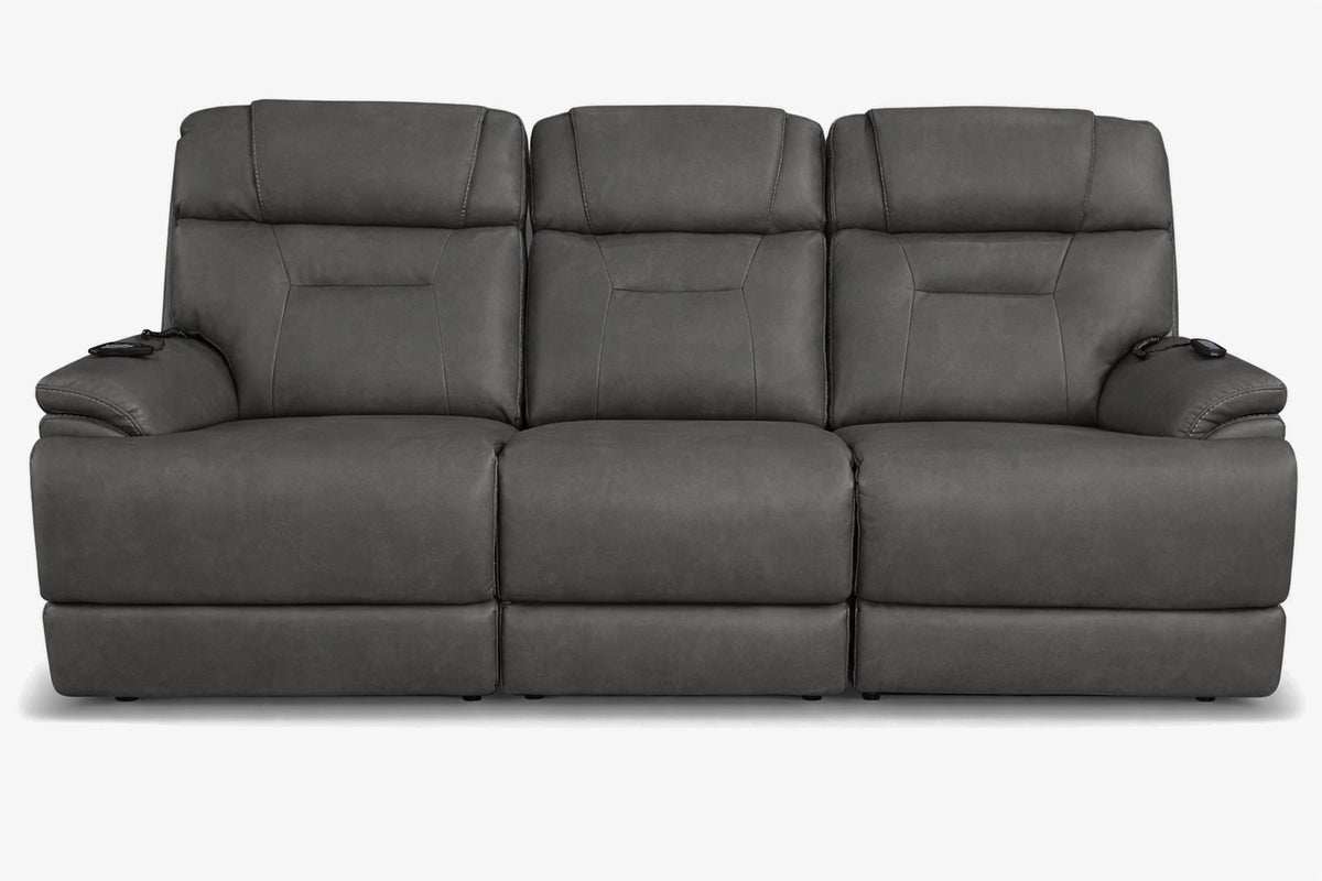 MacZcliner Dark Grey P6 3-Piece Power Reclining Lift Sofa | Gallery Furniture