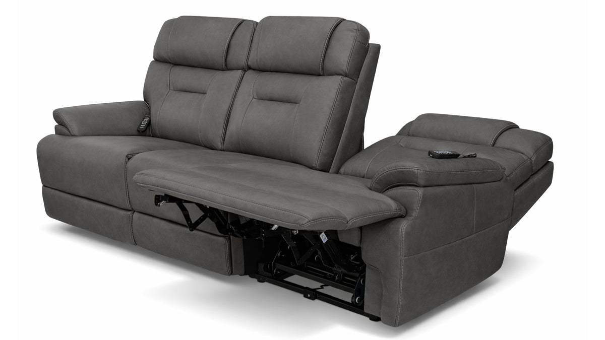 MacZcliner Dark Grey P6 3-Piece Power Reclining Lift Sofa | Gallery Furniture