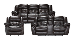 Conjunto reclinable manual de cuero Achieve de 3 piezas