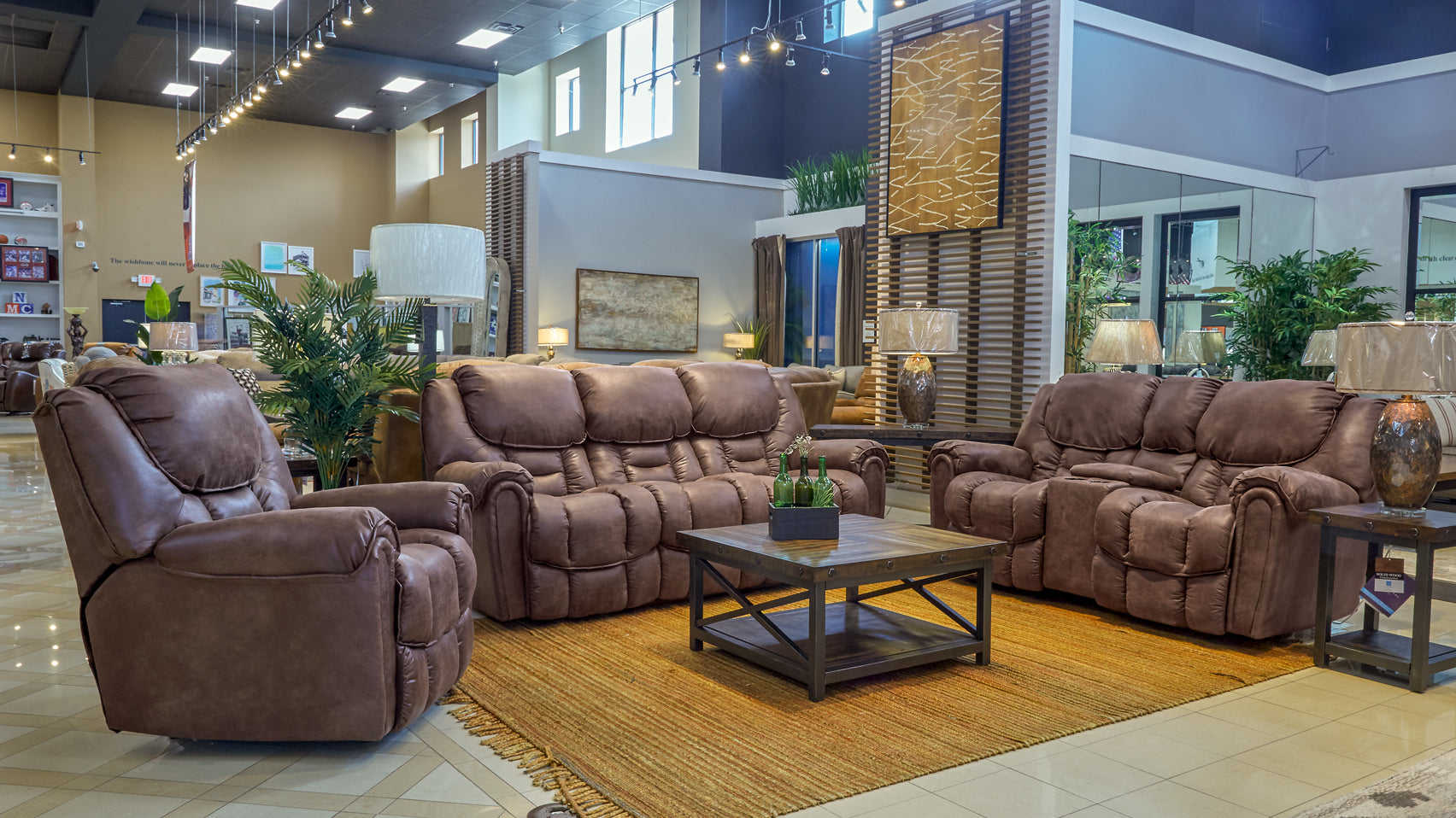 Surf Mocha P1 Power Reclining Loveseat w/Console