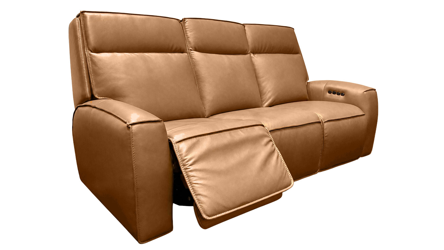 Cordova Cinnamon P3 Power Reclining Performance Fabric Sofa | Gallery Furniture