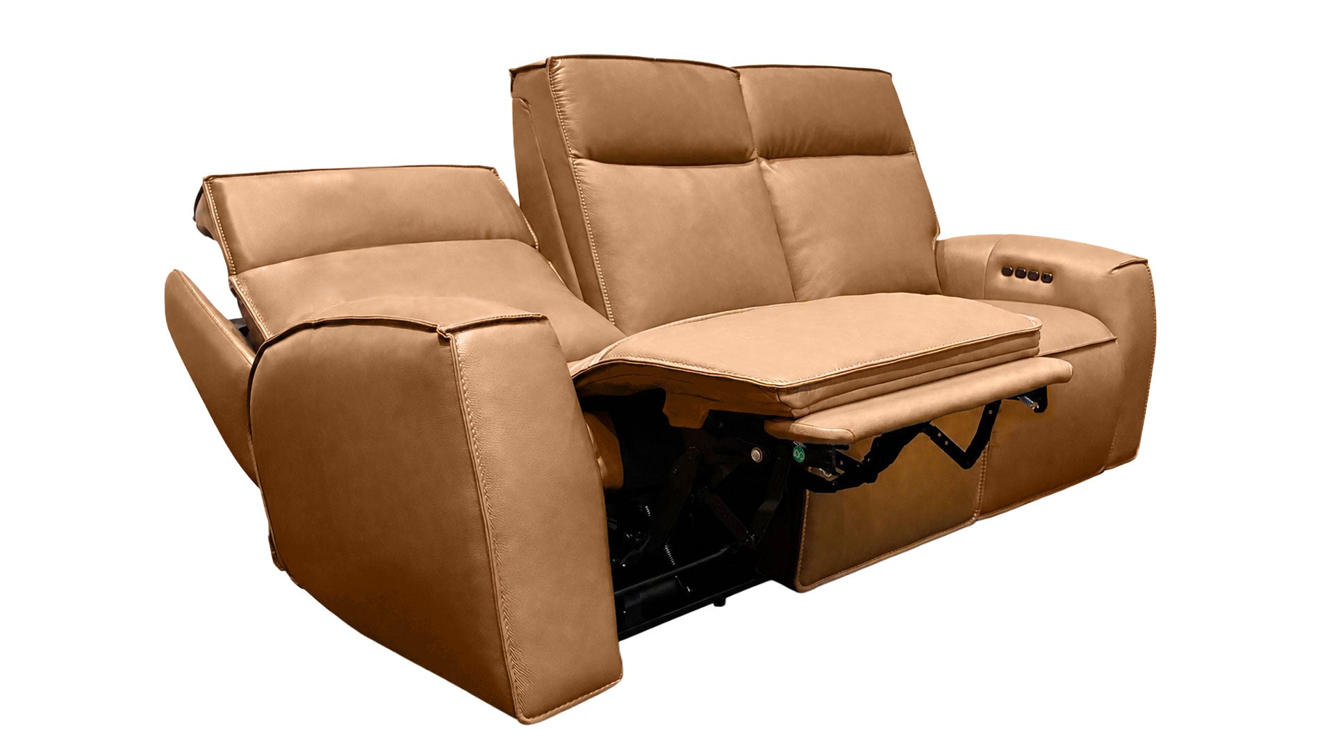 Cordova Cinnamon P3 Power Reclining Performance Fabric Sofa | Gallery Furniture