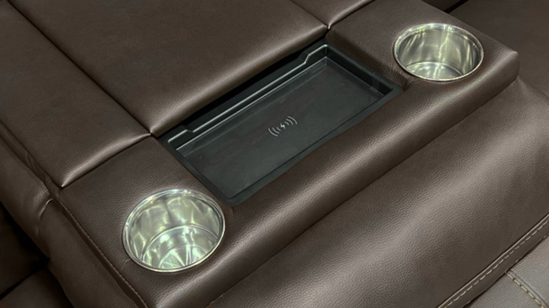Cougar Walnut Power Reclining Sofa