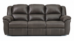 Brown leather sofa on a white background