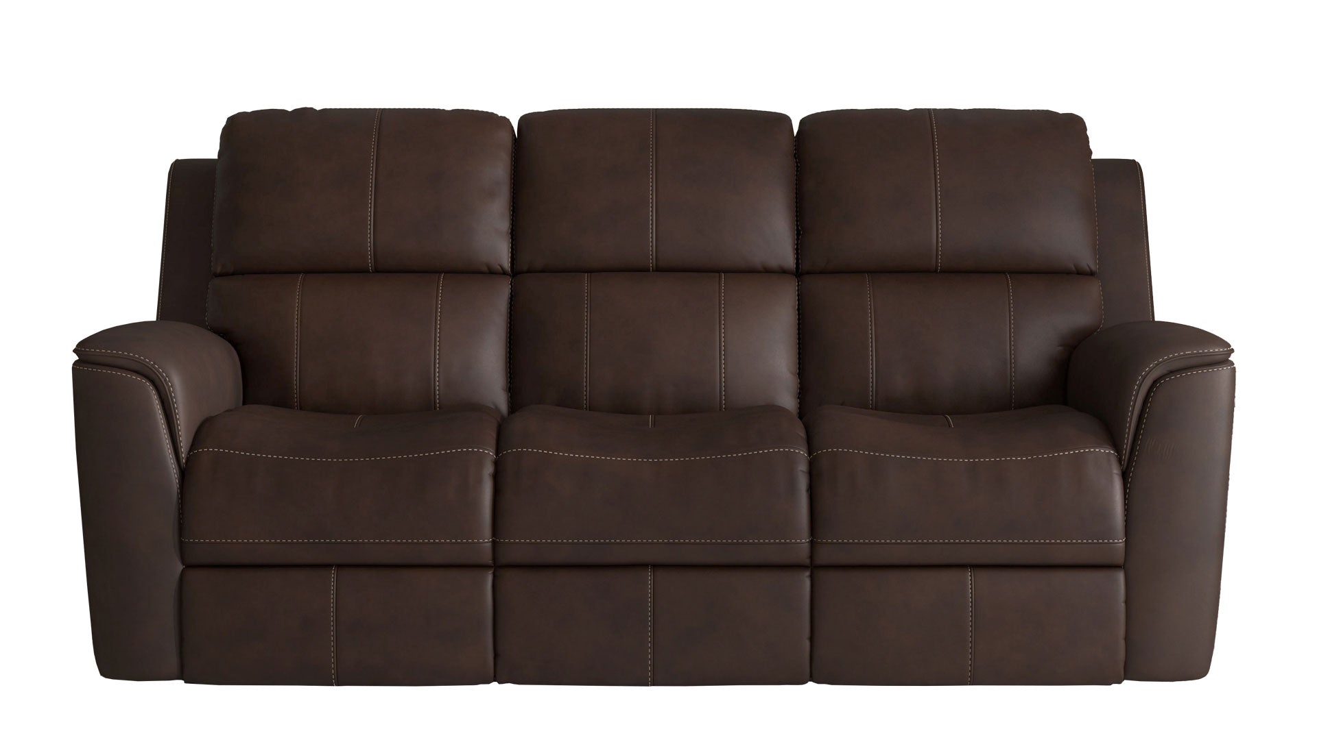 Big Spring Umber Brown Leather P3 Power Reclining Sofa