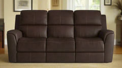 Big Spring Umber Brown Leather P3 Power Reclining Sofa