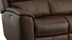 Big Spring Umber Brown Leather P3 Power Reclining Sofa