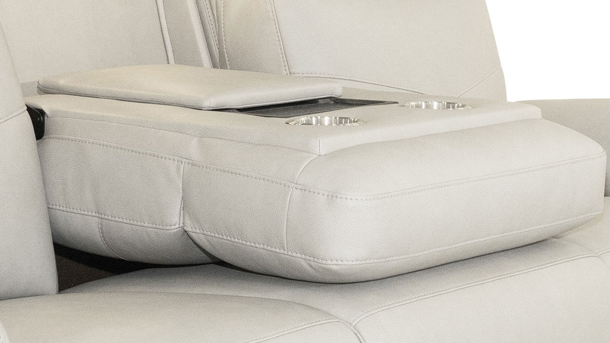 Thunderbird Dove Gray P5 Power Reclining Sofa w/Massage, Heat, Lumbar, & Pillow Tilt