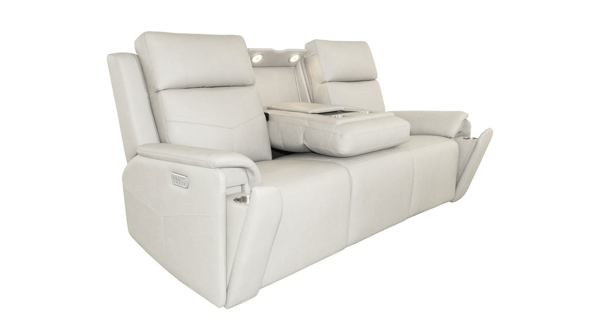 Thunderbird Dove Gray P5 Power Reclining Sofa w/Massage, Heat, Lumbar, & Pillow Tilt