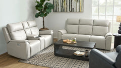 Sofá doble reclinable Cougar Dove Gray P5 con consola