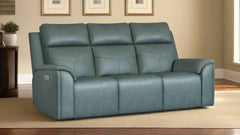Thunderbird Admiral Blue P5 Power Reclining Sofa w/Massage, Heat, Lumbar, Pillow Tilt