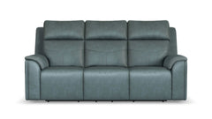 Thunderbird Admiral Blue P5 Power Reclining Sofa w/Massage, Heat, Lumbar, Pillow Tilt