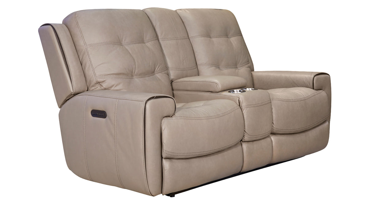 Wicklow Putty Power Reclining Loveseat