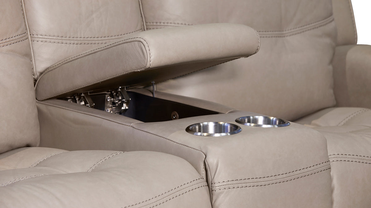 Wicklow Putty Power Reclining Loveseat