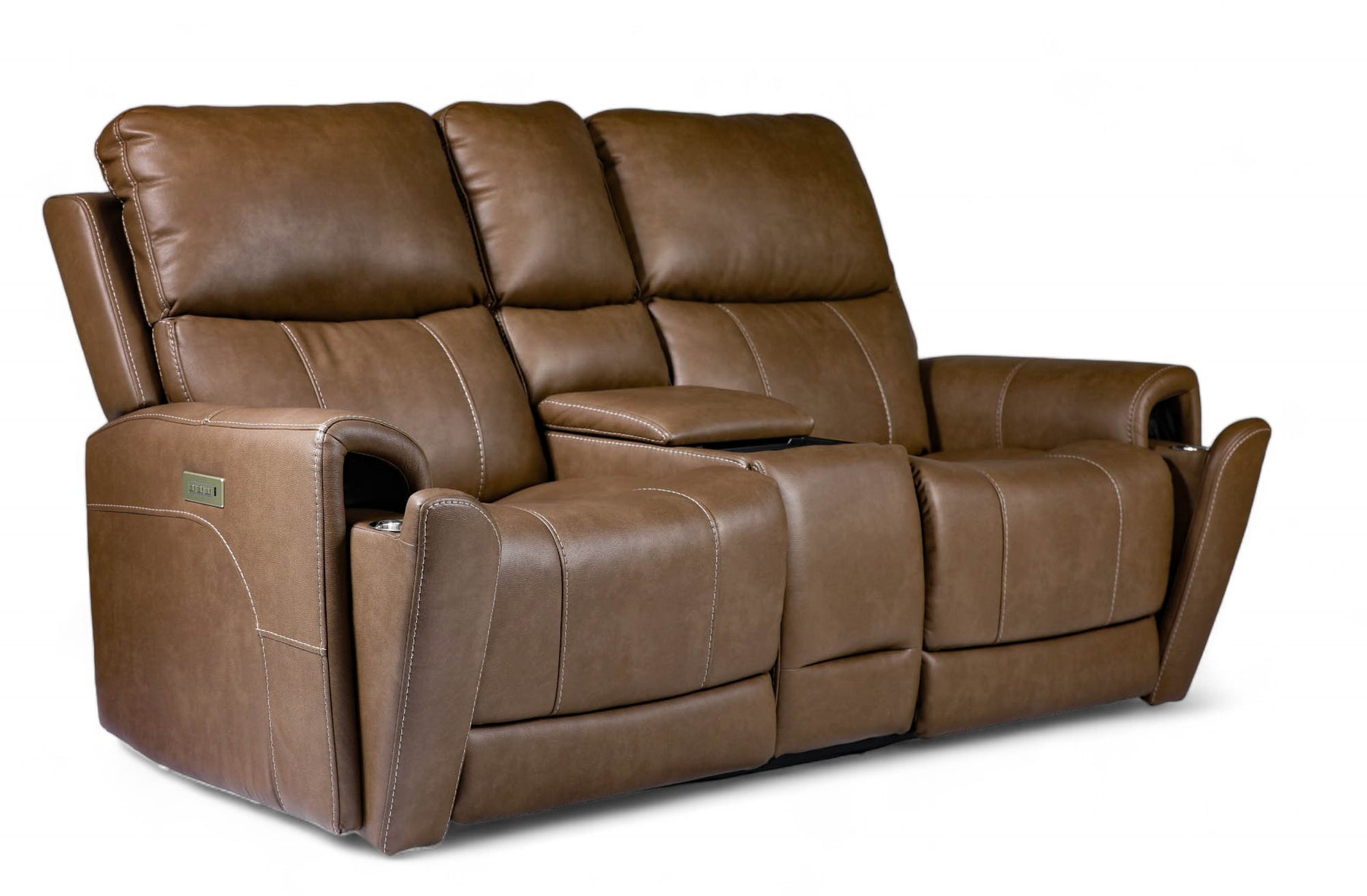 Loveseat Cougar Cappuccino P3  c/Consola Reclinable Eléctrico