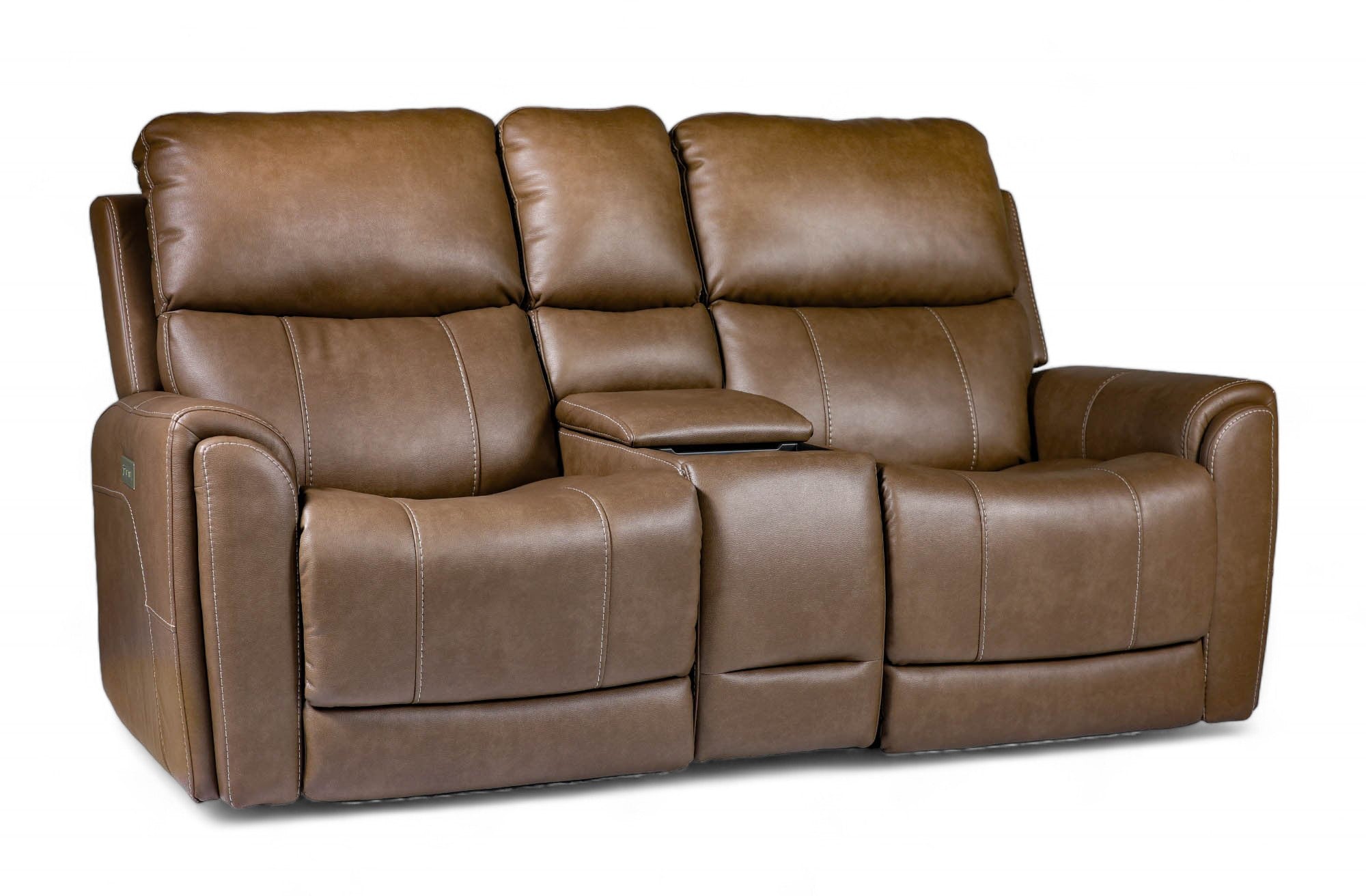 Loveseat Cougar Cappuccino P3  c/Consola Reclinable Eléctrico