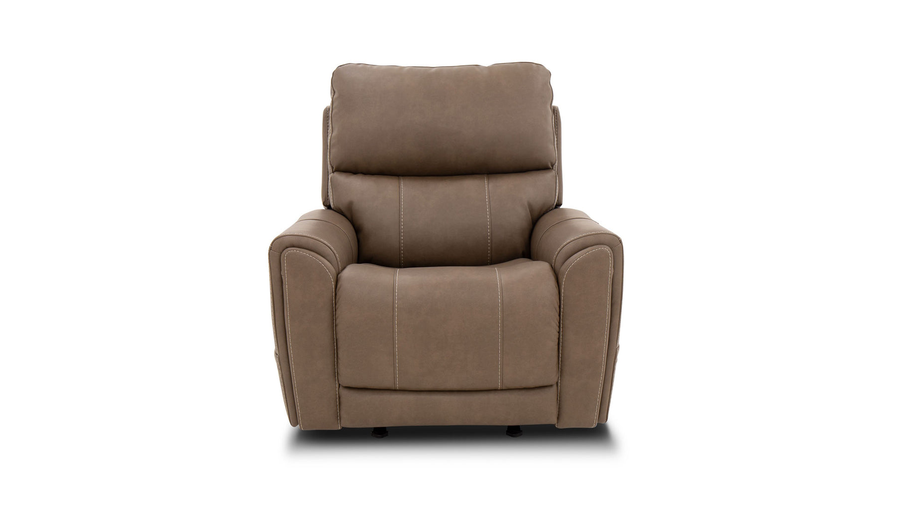 Cougar Cappuccino Power Recliner – Performance Fabric Upholstered Living Room Chair with Heat & Massage | Gallery Furniture