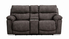 Sofá reclinable eléctrico Pewter P3 con consola