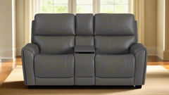 Cougar Dark Grey P3 Power Reclining Loveseat w/Console