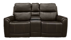 Cougar Walnut Power Reclining Loveseat w/Console