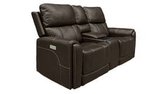 Cougar Walnut Power Reclining Loveseat w/Console