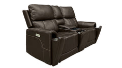 Cougar Walnut Power Reclining Loveseat w/Console