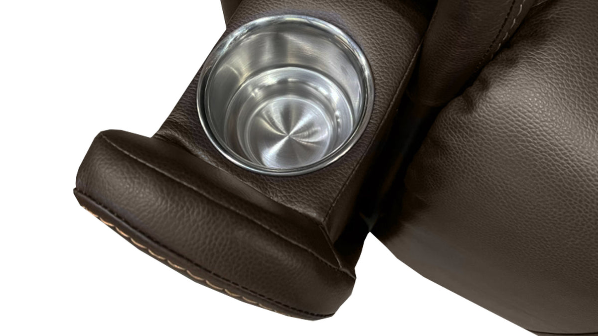 Cougar Walnut Power Reclining Loveseat w/Console