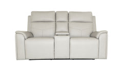 Sofá doble reclinable Cougar Dove Gray P5 con consola