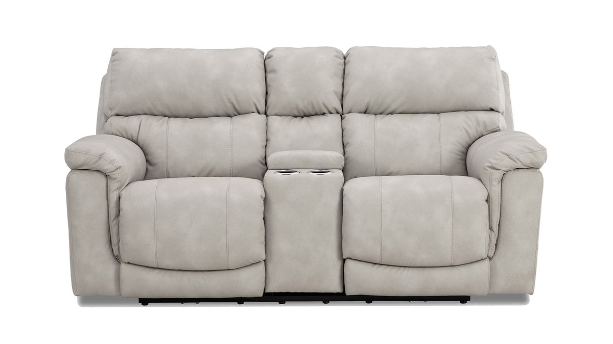 Taupe P3 Power Reclining Loveseat w/Console