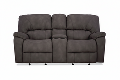 Gray reclining sofa on a white background