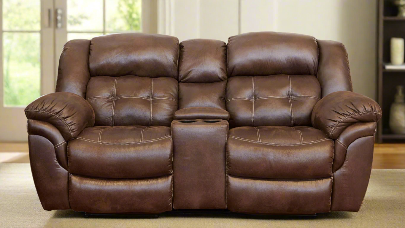 Marcelina Espresso P1 Power Reclining Loveseat w/Console