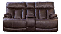 MESQUITE BROWN POWER RECLINING LOVESEAT W/CONSOLE