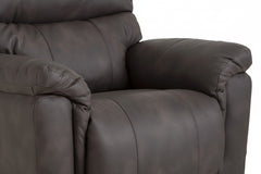 Sillón reclinable gris sobre fondo blanco