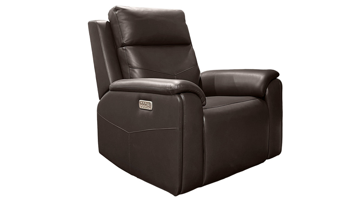 Cougar Dark Brown Power Swivel Glider Recliner – Performance Fabric Upholstered Living Room Chair with Heat & Massage | Gallery Furniture