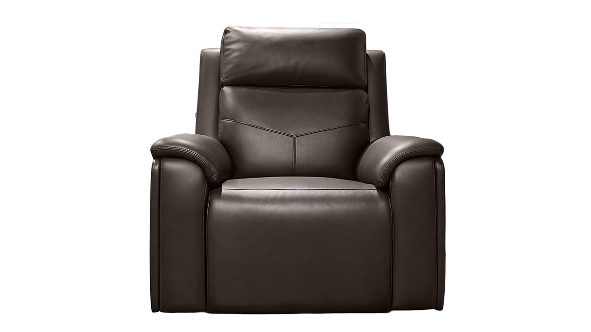 Cougar Dark Brown Power Swivel Glider Recliner – Performance Fabric Upholstered Living Room Chair with Heat & Massage | Gallery Furniture