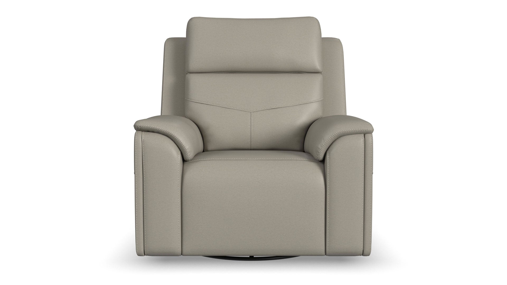 Cougar Dove Grey Power Swivel Glider Recliner – Performance Fabric Upholstered Living Room Chair with Heat & Massage | Gallery Furniture