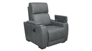 MacPulse P6 Charcoal Grey Power Recliner with Immersive Sound | Performance Fabric | Gallery Furniture