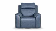 Cougar Admiral Blue Power Swivel Glider Recliner | Flexsteel