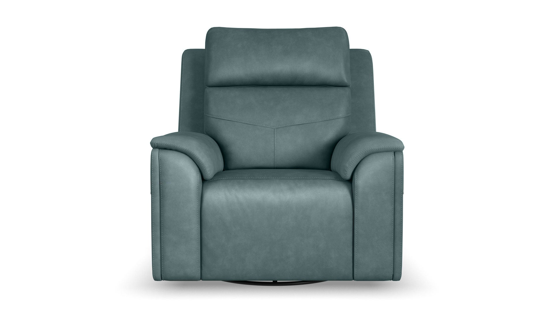 Sillón reclinable giratorio Cougar Admiral Blue Power – Sillón de salón tapizado en tejido de alta calidad con función de calor y masaje | Gallery Furniture