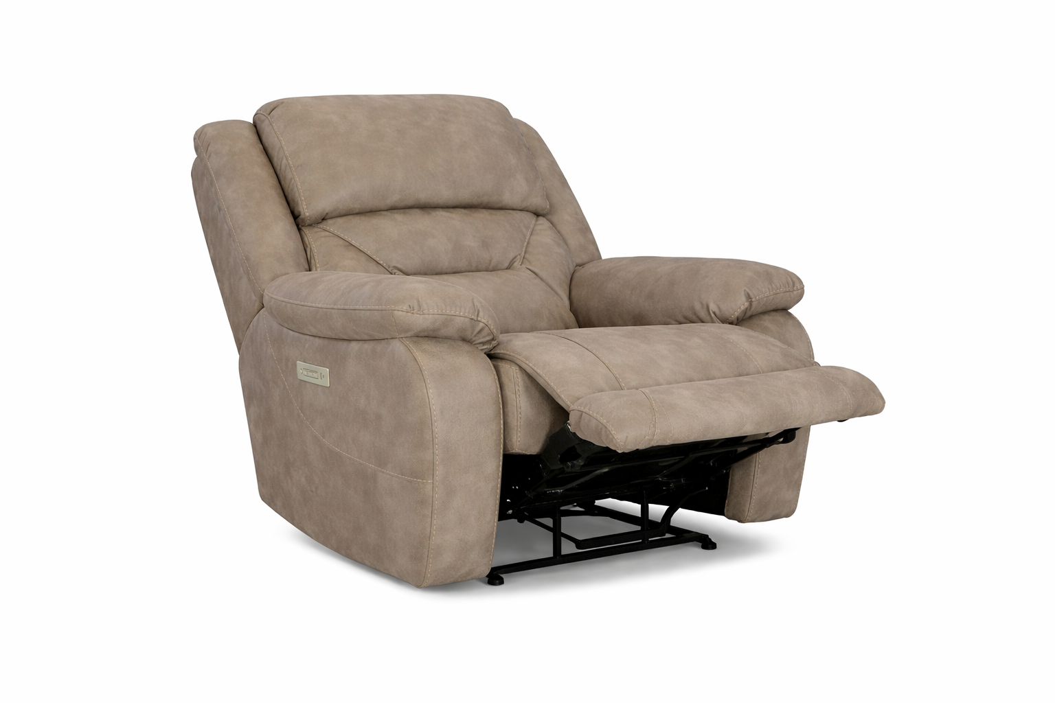 Sillón reclinable eléctrico Skywalker Beige – Sillón tapizado para salón fabricado en EE. UU. | Gallery Furniture