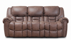 Brown leather sofa on a white background