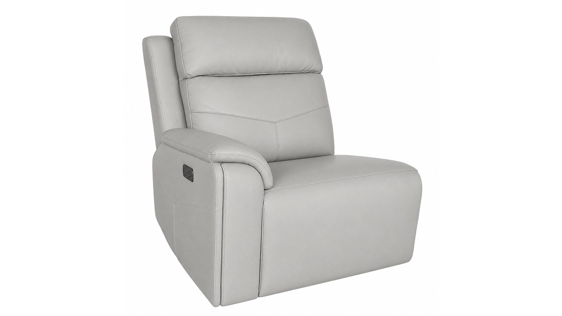 Cougar P5 Dove Grey Left Arm Facing Power Recliner | MacModular Sectional Piece