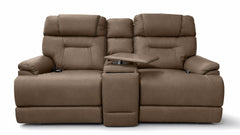 MacZcliner Cappuccino P6 Power Assist Lift Loveseat with Heat & Massage