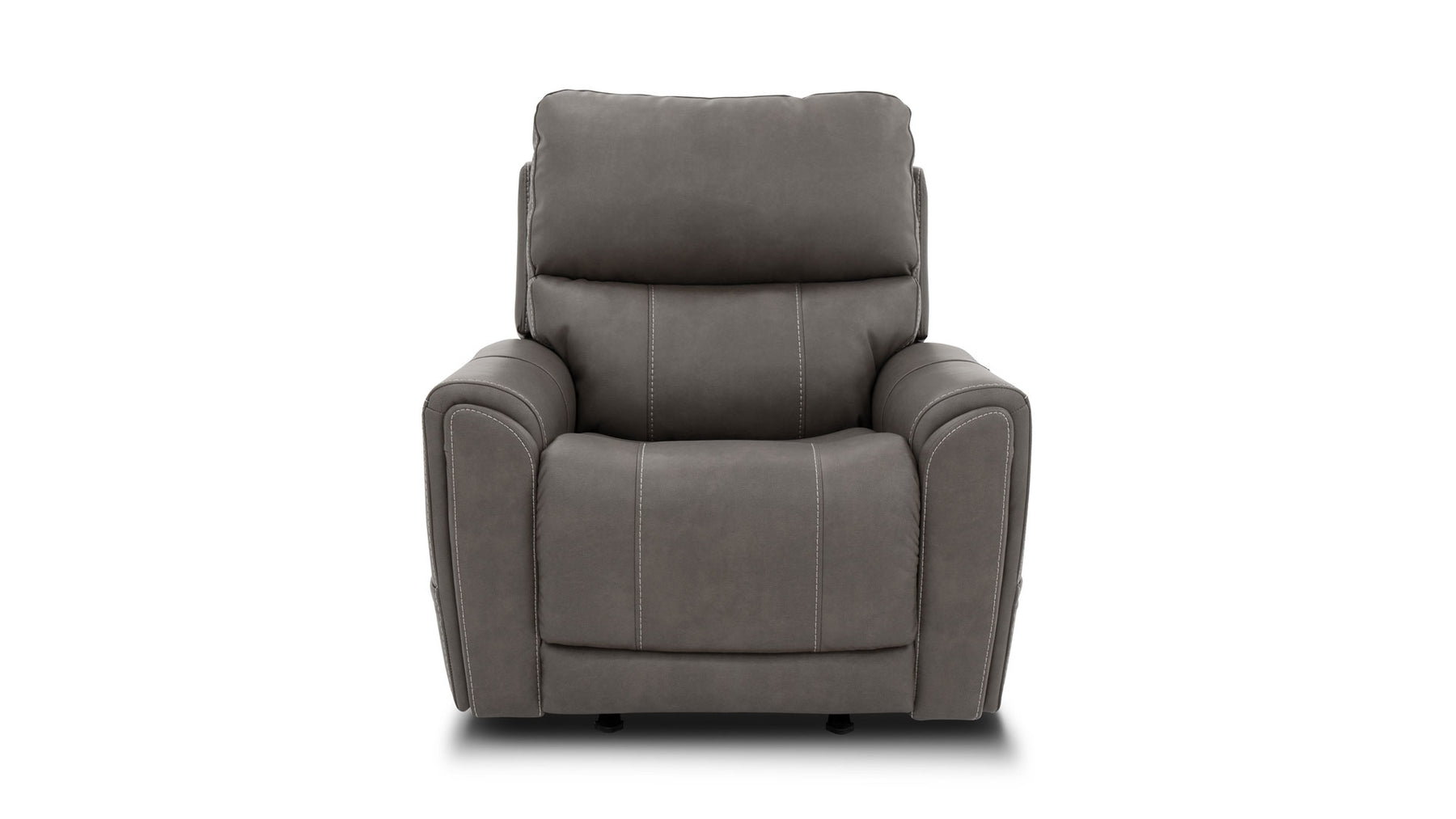 Cougar Dark Grey Power Recliner – Performance Fabric Upholstered Living Room Chair with Heat & Massage | Gallery Furniture