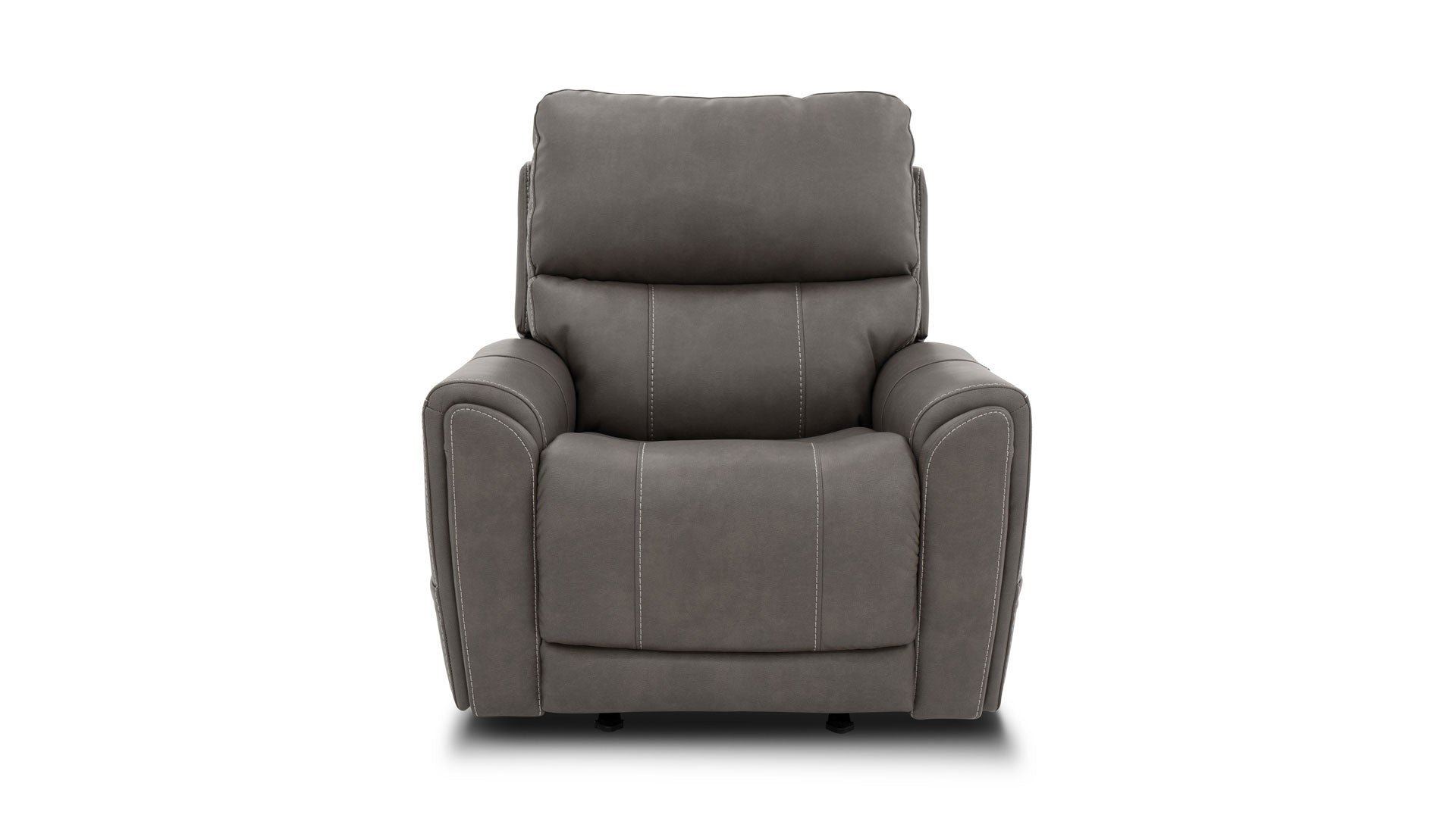 Cougar Dark Grey Power Recliner – Performance Fabric Upholstered Living Room Chair with Heat & Massage | Gallery Furniture