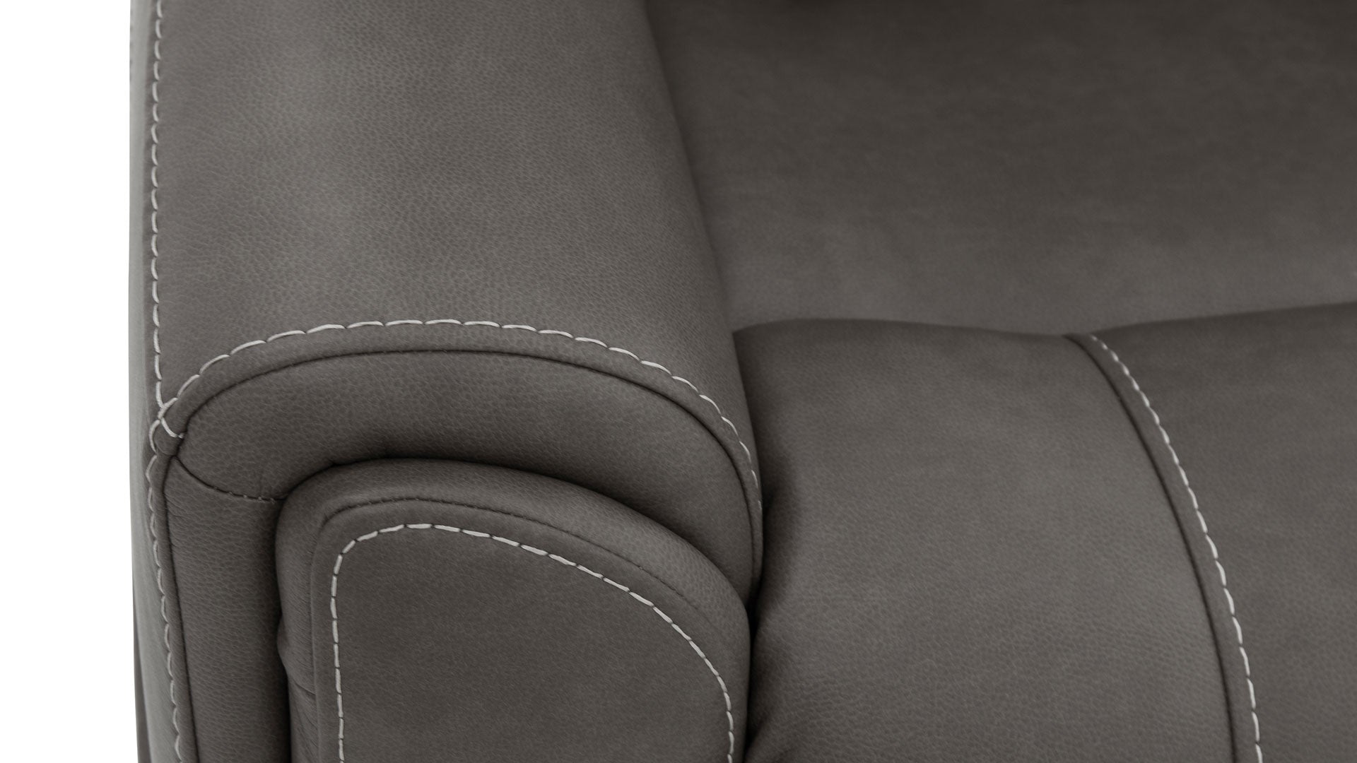 Cougar Dark Grey Power Recliner – Performance Fabric Upholstered Living Room Chair with Heat & Massage | Gallery Furniture