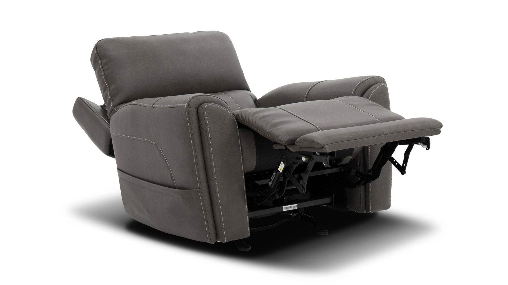 Cougar Dark Grey Power Recliner – Performance Fabric Upholstered Living Room Chair with Heat & Massage | Gallery Furniture