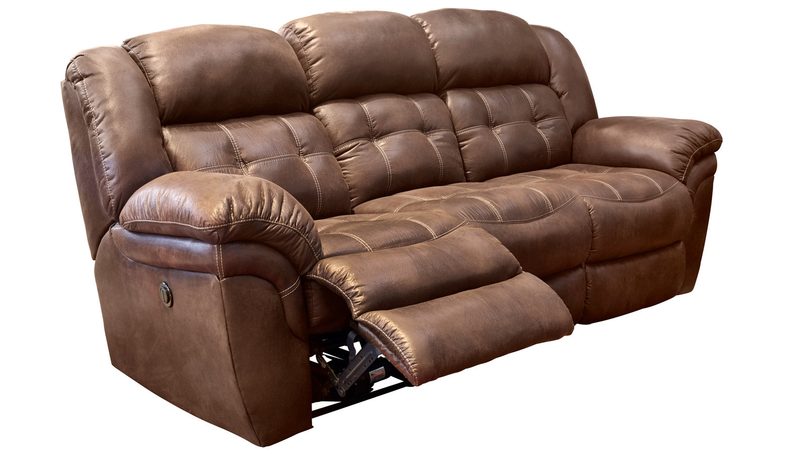 brown reclining sofa reclined