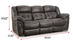 Marcelina Charcoal P1 Power Reclining Sofa