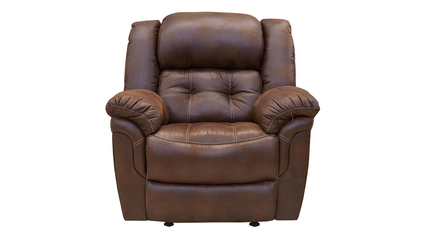 Sillón reclinable Marcelina Espresso Power Rocker: sillón tapizado para salón fabricado en EE. UU. | Gallery Furniture